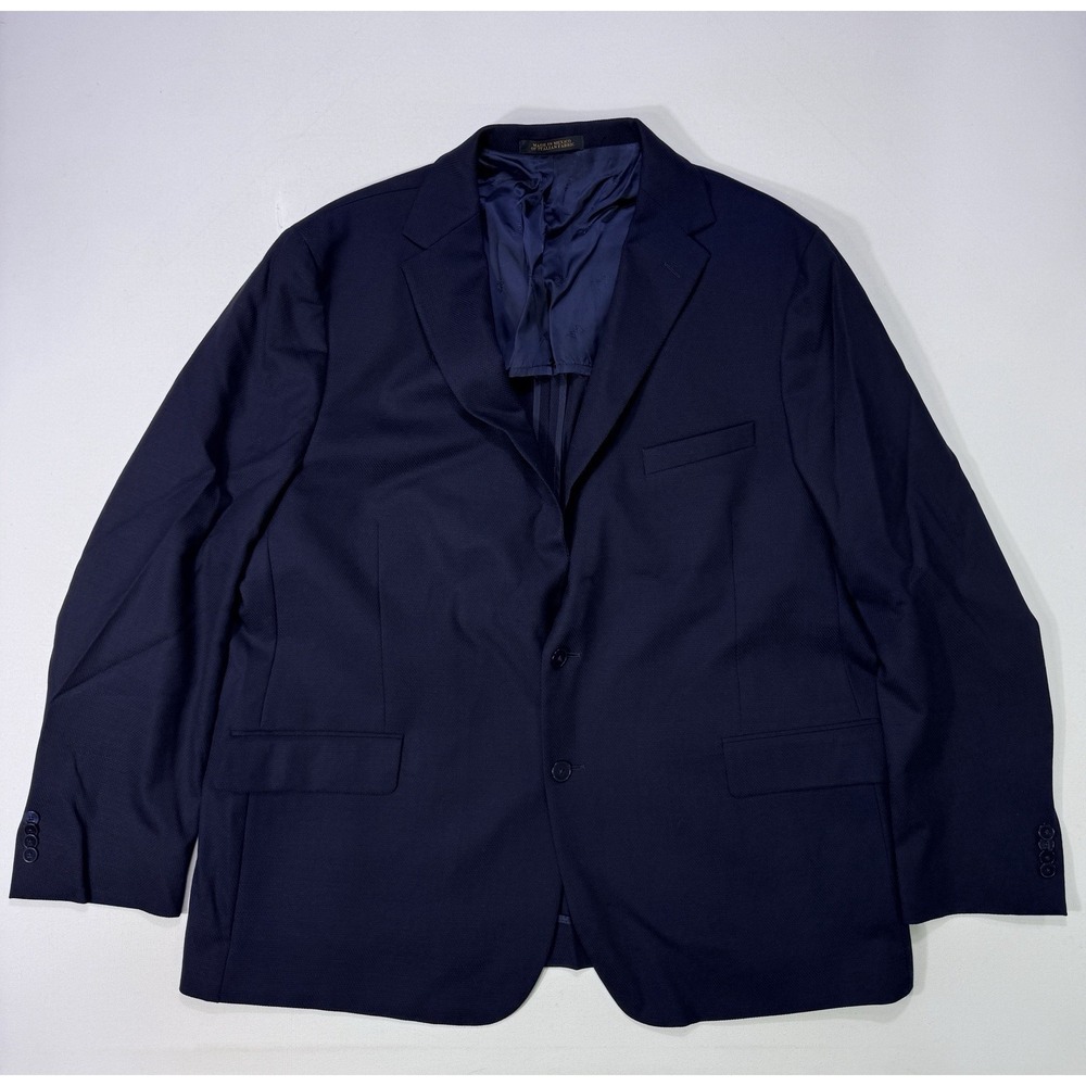 Jos A Bank Reserve Tailored Fit Soft Shoulder Jebric Wool Blazer Blue Mens 50R